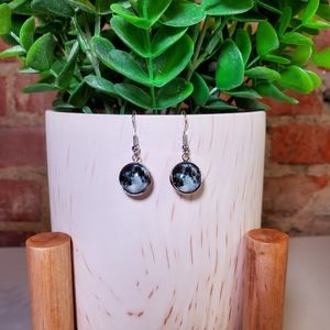 Moon drop earrings